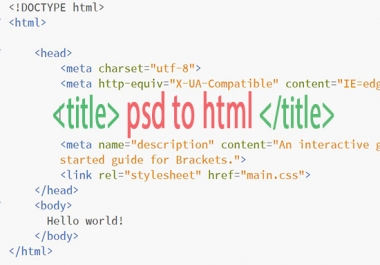 I Will Convert PSD TO HTML web page