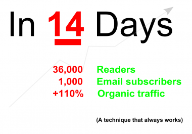 double your organic traffic in 14 days