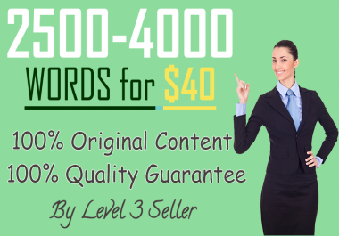 Get 2500-4000 Words Authority Content on any Niche