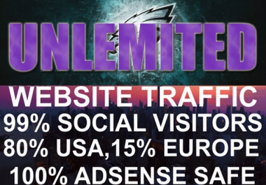 I will drive UNLIMITED genuine real traffic to your website for one month