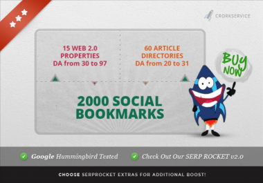 75 high pr authority LINKWHEEL and 2000 social bookmarks in 7 days