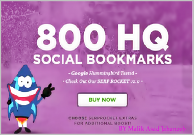 Add Your Site To 800 SEO Social Bookmarks High Quality Backlinks,  RSS,  Ping