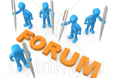 create 40 High Pr Forum posting unlimited keywords and urls