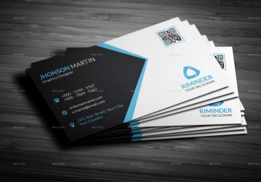design OUTSTANDING 2side business card in 24 hrs