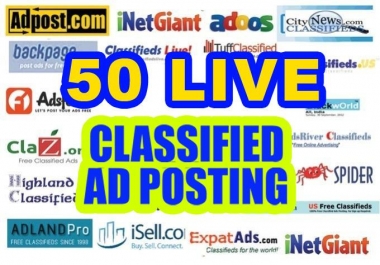 Get 50 top rated classified posting