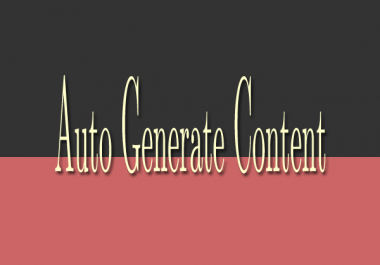 Create auto generate content AGC website