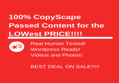 10 100 Copyscape passed Articles