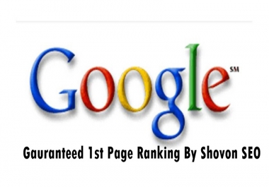 Offer guaranteed google 1st page ranking SEO packages