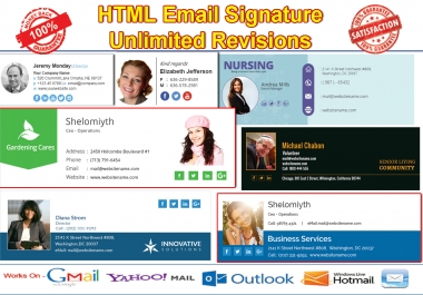 create HTML email signature with social icon