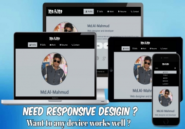 Fix you any responsive issue in your website