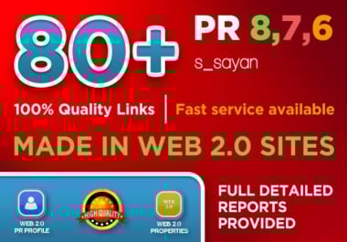 create 80 Real High Pr BACKLINKS,  Dofollow PR8,  PR9,  Authority,  Anchor,  Seo