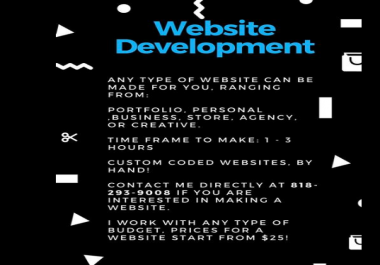 1 page website made in 1 hour