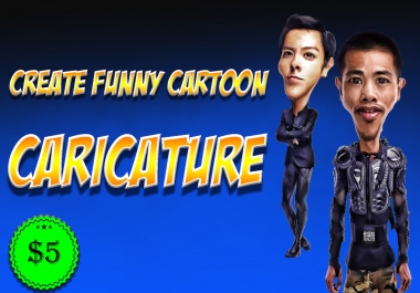 Create funny cartoon caricature of you