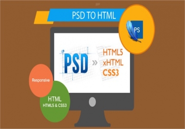 convert psd to html Templete