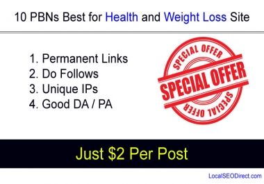 5 Permanent Backlinks from Our Health Niche PBNs