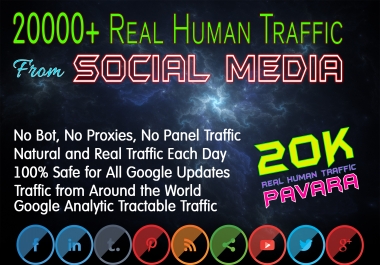 Drive 20000+ Human Web Traffic from Social Media