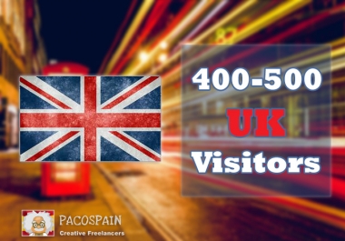 400-500 UK Targeted Visitors for 30 Days with low bounce rate