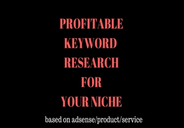 Find the best profitable keywords to target for your niche