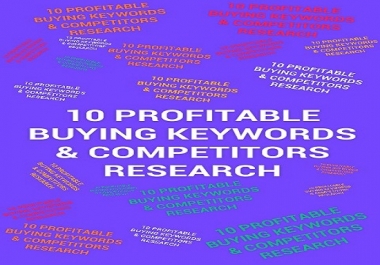 10 profitable buying Keywords and competitor research
