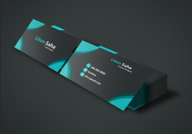 Create Two Part Black Shape Business Card