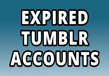 8 Expired Tumblrs PA 30+ with Accounts
