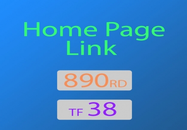 38TF Permanent Do-Follow Home Page Backlink from a REAL WEBSITE with over 895 RD