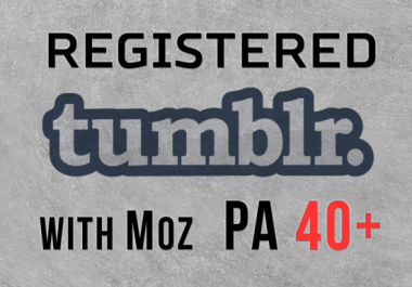 Get Expired Tumblr Blog With Moz PA 40+ & Majestic TF