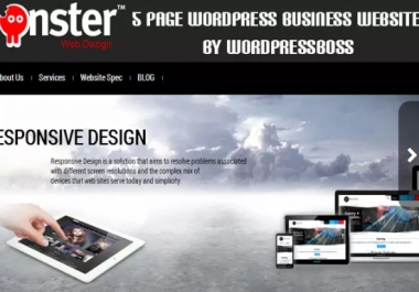 create 5 page WORDPRESS business website for you