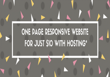 One Page Responsive Website