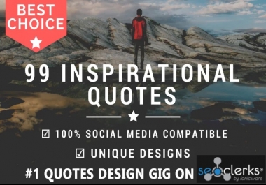 I can Create 99 Inspirational Image Quotes With LOGO In 24h