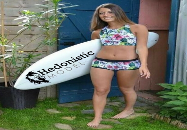Display Your Logo And Site Text On 10 HD Surfboard With Girls Images