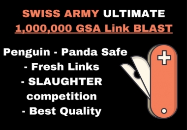 THE ULTIMATE 1,000,000 GSA SER BACKLINKS - SLAUGHTER COMPETITION
