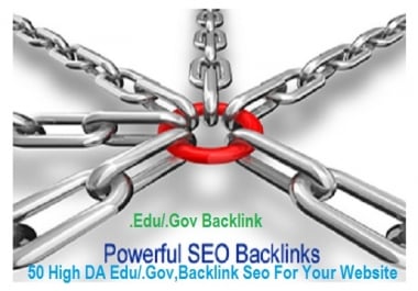 Make 50 High DA Edu/. Gov, Backlink Seo For Your Website