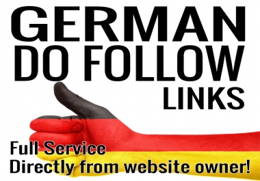 GERMAN Quality Do-Follow Backlinks from Website Owner
