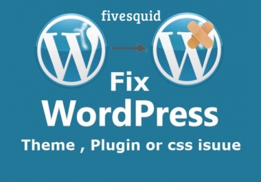 Fix Any Wordpress Errors And Html,  Css Issues