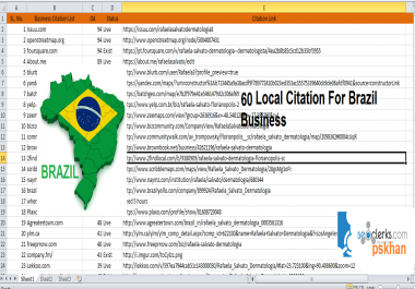 Create Brazil 60 Local SEO Citation For Brazil Business