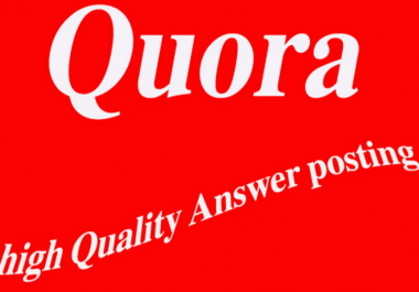 Promote your website with 10 high quality Quora backlinks.
