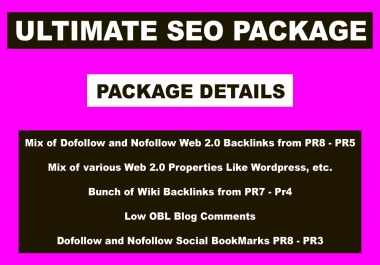 Get your Website Into TOP Google Rankings With My All-In-One High PR Quality Backlinks Package