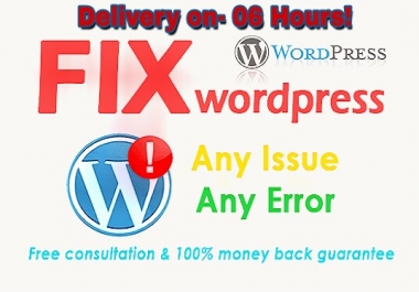 Fix Wordpress Errors with in 06 hours.