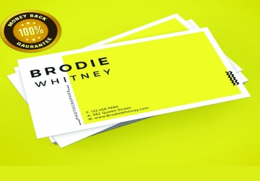 Design Unique 2 Business Card Within 24 Hour