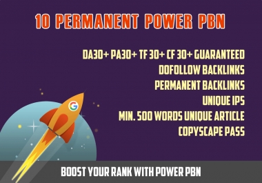 10 Permanent POWER PBN HIGH DA PA CF TF 30+