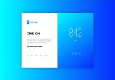 Coming Soon landing page with variations