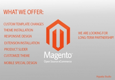 Install,  create and customize your Magento Website