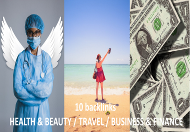 I give you 5 backlinks niche health travel business
