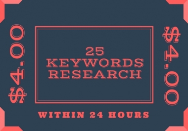 Do 25 profitable keyword research