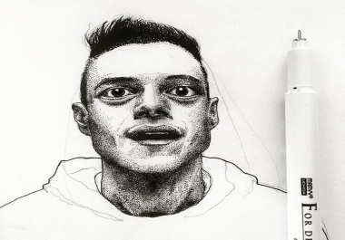 Portrait hand drawing