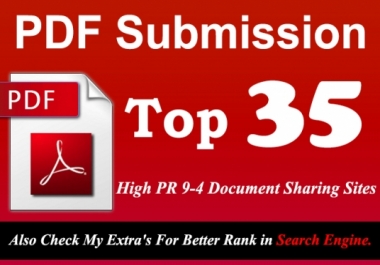 Do A PDF Submissions To 35 Document Sharing Sites