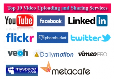 Do SEO Optimized Your Video and Upload To 10 Video Uploading Sites with Share