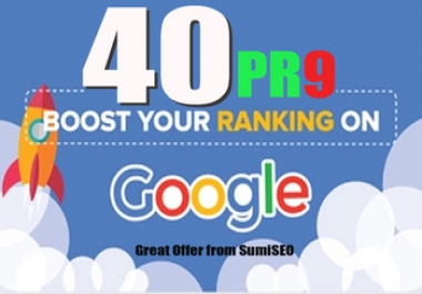 Create manual 40 PR 9 backlinks to rank high in google