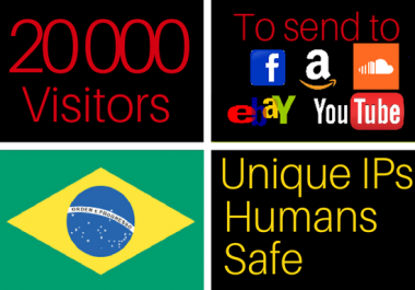 drive 20k + visitors from brazil to your website,  brazilian traffic